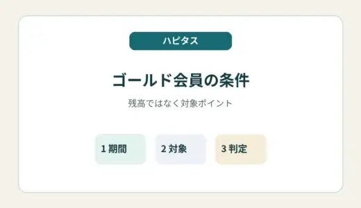 ハピタスのゴールド会員の条件は？10,000ptの数え方と維持の注意点